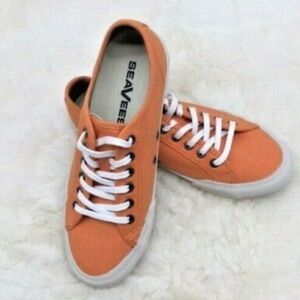 SeaVees Monterey Sneaker size 7.5 orange tangerine color